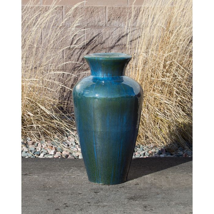 Closed Top FNT3465 Ceramic Vase Complete Fountain Kit Vase Fountain Blue Thumb