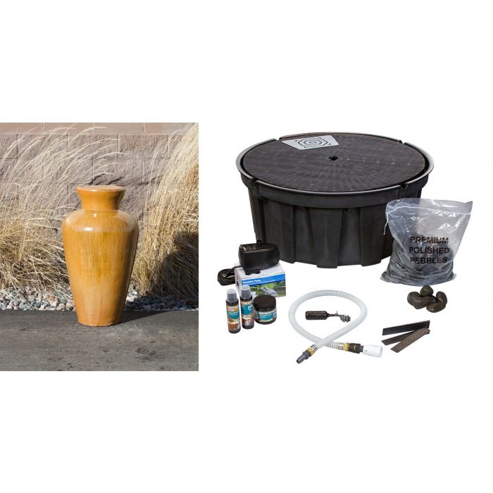 Closed Top FNT3466 Ceramic Vase Complete Fountain Kit Vase Fountain Blue Thumb