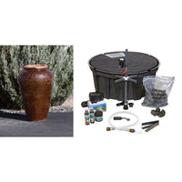Thumbnail for Tuscany FNT3519 Ceramic Triple Vase Complete Fountain Kit Vase Fountain Blue Thumb