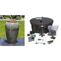 Thumbnail for Tuscany FNT3863 Ceramic Triple Vase Complete Fountain Kit Vase Fountain Blue Thumb