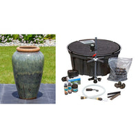 Thumbnail for Tuscany FNT3865 Ceramic Triple Vase Complete Fountain Kit Vase Fountain Blue Thumb