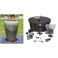 Thumbnail for Tuscany FNT3866 Ceramic Triple Vase Complete Fountain Kit Vase Fountain Blue Thumb