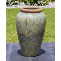 Thumbnail for Tuscany FNT3868 Ceramic Triple Vase Complete Fountain Kit Vase Fountain Blue Thumb