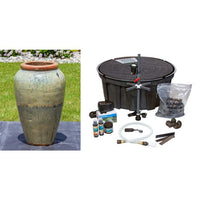 Thumbnail for Tuscany FNT3870 Ceramic Triple Vase Complete Fountain Kit Vase Fountain Blue Thumb