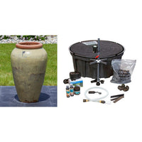 Thumbnail for Tuscany FNT3874 Ceramic Triple Vase Complete Fountain Kit Vase Fountain Blue Thumb