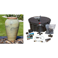 Thumbnail for Tuscany FNT3881 Ceramic Triple Vase Complete Fountain Kit Vase Fountain Blue Thumb