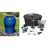 Thumbnail for Tuscany FNT3911 Ceramic Triple Vase Complete Fountain Kit Vase Fountain Blue Thumb