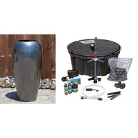 Thumbnail for One of a Kind FNT3925 Ceramic Vase Complete Fountain Kit Vase Fountain Blue Thumb