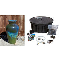 Thumbnail for Closed Top FNT3933 Ceramic Vase Complete Fountain Kit Vase Fountain Blue Thumb