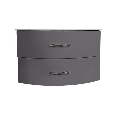 Eviva Bari 24″ Grey Wall mount Bathroom Vanity with Integrated White Porcelain Sink Vanity Eviva