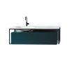 Thumbnail for Eviva Modena 51 in. Wall Mounted Teal Bathroom Vanity with White Integrated Solid Surface Countertop Bathroom Vanity Eviva