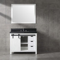 Thumbnail for Eviva Dallas 42 in. White Bathroom Vanity with Absolute Black Granite Countertop Vanity Eviva