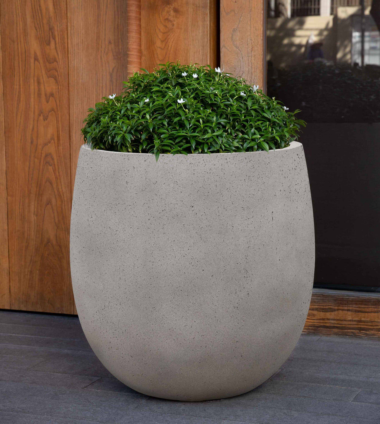 Campania International Fiber Clay Guilford Planter - S/3 Urn/Planter Campania International Stone Grey Lite Large