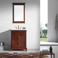 Thumbnail for Eviva Elite Princeton 30″ Solid Wood Bathroom Vanity Set with Double OG White Carrera Marble Top Vanity Eviva Teak 