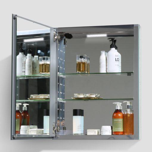 Eviva Lazy 24 inch all mirror wall mount/recessed medicine cabinet with LED lights Bathroom Vanity Eviva