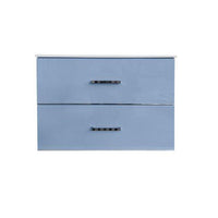 Thumbnail for Eviva Daytona 32″ Blue Wallmount Bathroom Vanity with Integrated Porcelain Sink Vanity Eviva