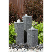 Thumbnail for Real Stone Fountains ABHF10K Square Chiseled Towers Fountain Kit Fountain Blue Thumb