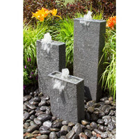 Thumbnail for Real Stone Fountains ABHF20K Rectangle Chiseled Towers Fountain Kit Fountain Blue Thumb