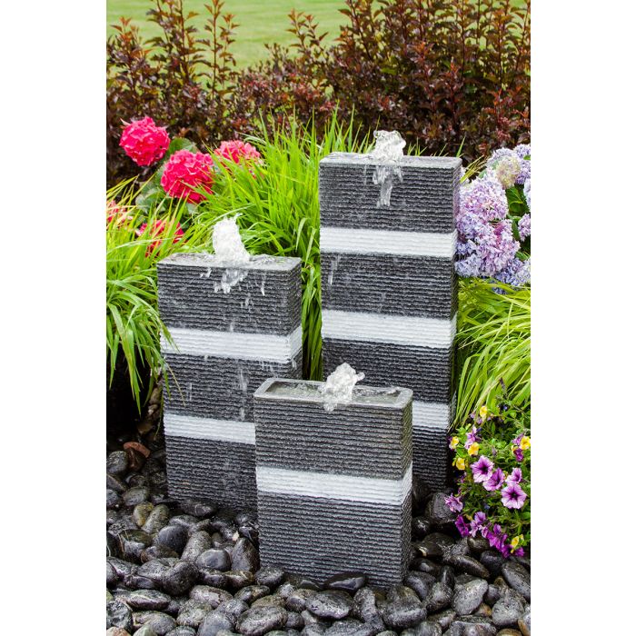 Real Stone Fountains ABHF50K Color Block Towers Fountain Kit Fountain Blue Thumb