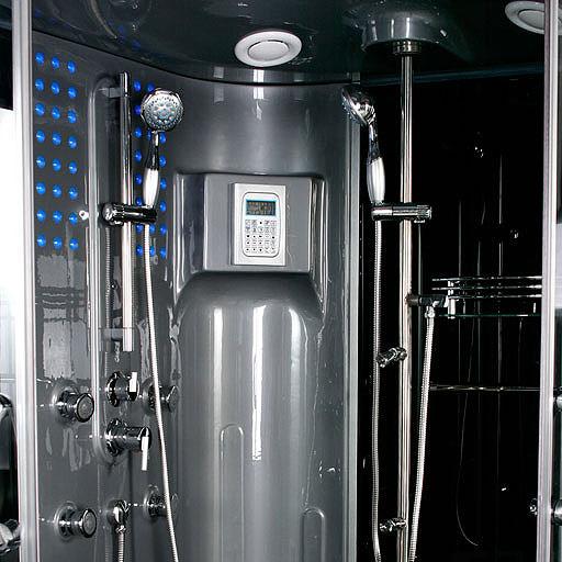 Maya Bath Siena-Gray-Left Steam Shower Steam Shower Maya Bath