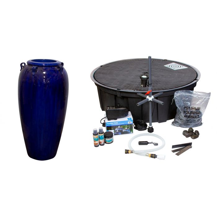 Amphora FNT40163 Ceramic Vase Complete Fountain Kit Vase Fountain Blue Thumb