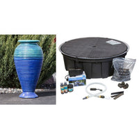 Thumbnail for Closed Top FNT40435 Ceramic Vase Complete Fountain Kit Vase Fountain Blue Thumb