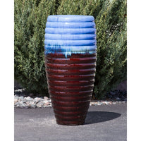 Thumbnail for Closed Top FNT40464 Ceramic Vase Complete Fountain Kit Vase Fountain Blue Thumb