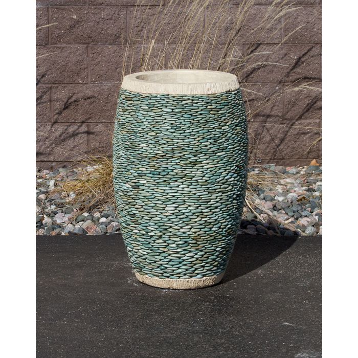Stoned Urn FNT40530 Ceramic Vase Complete Fountain Kit Vase Fountain Blue Thumb 