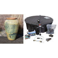 Thumbnail for Tuscany FNT40705 Ceramic Triple Vase Complete Fountain Kit Vase Fountain Blue Thumb