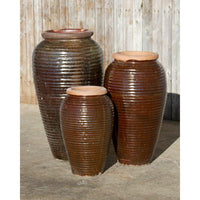 Thumbnail for Tuscany FNT40715 Ceramic Triple Vase Complete Fountain Kit Vase Fountain Blue Thumb