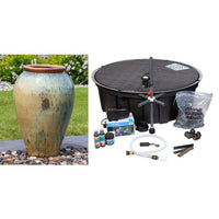 Thumbnail for Tuscany FNT40752 Ceramic Triple Vase Complete Fountain Kit Vase Fountain Blue Thumb
