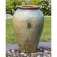 Thumbnail for Tuscany FNT40752 Ceramic Triple Vase Complete Fountain Kit Vase Fountain Blue Thumb