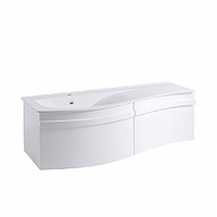 Thumbnail for Eviva Eclipse 44 Inch White Bathroom Vanity Bathroom Vanity Eviva Left Side