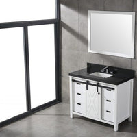 Thumbnail for Eviva Dallas 42 in. White Bathroom Vanity with Absolute Black Granite Countertop Vanity Eviva