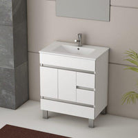 Thumbnail for Eviva Piscis® 32″ Vanity White Bathroom Vanity with White Integrated Porcelain Sink Vanity Eviva