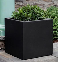 Thumbnail for Campania International Fiber Clay Farnley Planter Urn/Planter Campania International Onyx Black 28 x 28