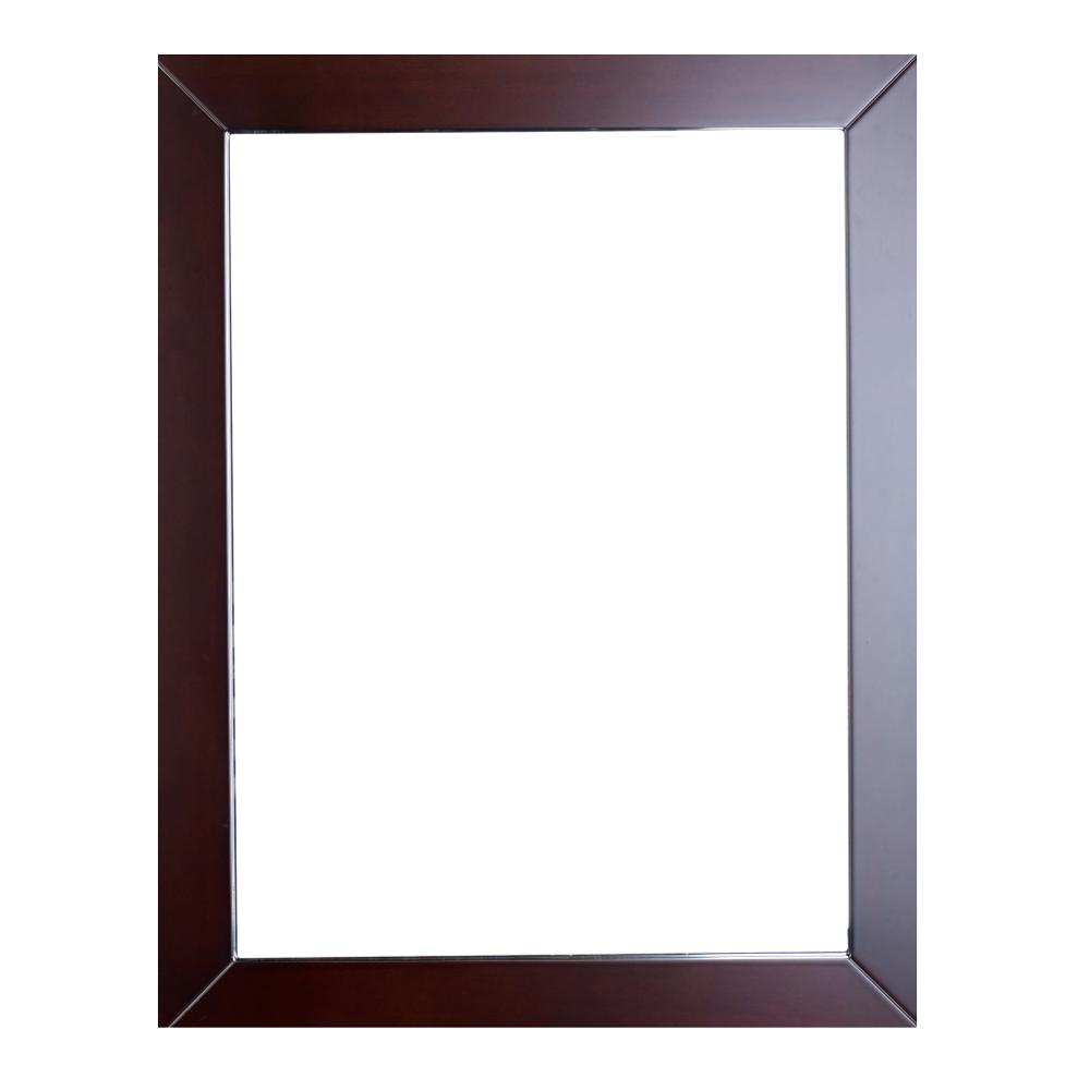 Eviva New York Bathroom Vanity Mirror Full Frame 24X30 Wall Mount Wall Mirror Eviva Teak