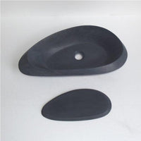 Thumbnail for Eviva Pebble Stone 24 in. Blue Marble Vessel Sink Bathroom Vanity Eviva