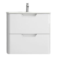 Thumbnail for Eviva Hayat 24″ Modern Wallmount Bathroom Vanity with White Integrated Porcelain Sink Vanity Eviva White 