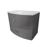 Thumbnail for Eviva Bari 24″ Grey Wall mount Bathroom Vanity with Integrated White Porcelain Sink Vanity Eviva