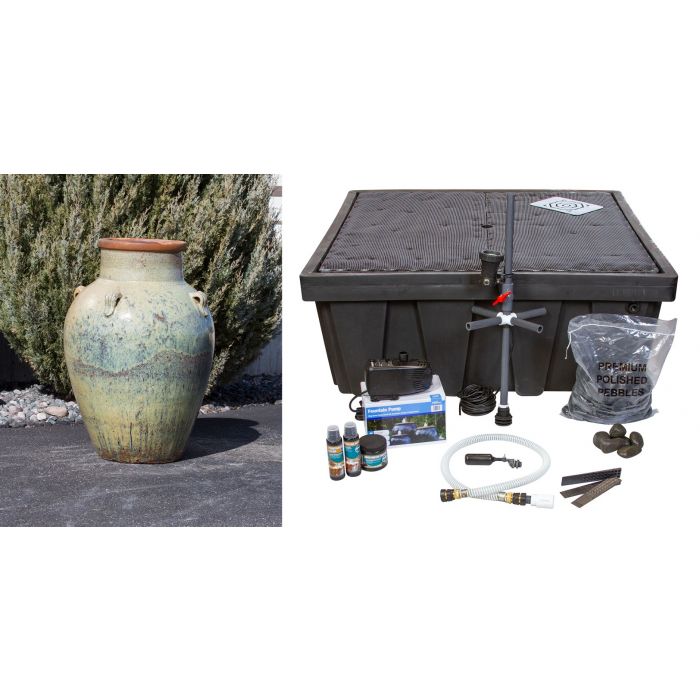 Amphora FNT50252 Ceramic Vase Complete Fountain Kit Vase Fountain Blue Thumb 