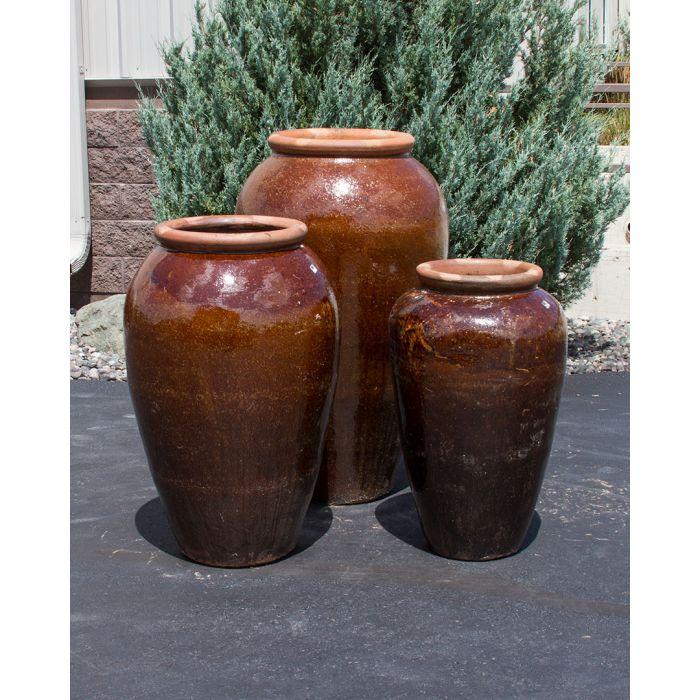 Tuscany FNT50301 Ceramic Triple Vase Complete Fountain Kit Vase Fountain Blue Thumb 