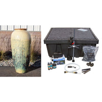 Thumbnail for Tuscany FNT50410 Ceramic Triple Vase Complete Fountain Kit Vase Fountain Blue Thumb