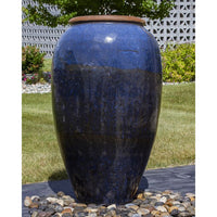 Thumbnail for Tuscany FNT50483 Ceramic Triple Vase Complete Fountain Kit Vase Fountain Blue Thumb