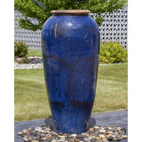 Thumbnail for Tuscany FNT50488 Ceramic Triple Vase Complete Fountain Kit Vase Fountain Blue Thumb 