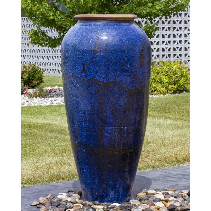 Tuscany FNT50489 Ceramic Triple Vase Complete Fountain Kit Vase Fountain Blue Thumb