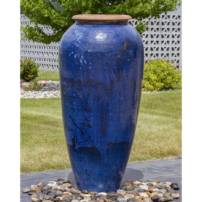 Tuscany FNT50490 Ceramic Triple Vase Complete Fountain Kit Vase Fountain Blue Thumb 