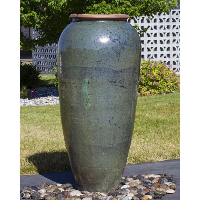 Tuscany FNT50494 Ceramic Triple Vase Complete Fountain Kit Vase Fountain Blue Thumb 