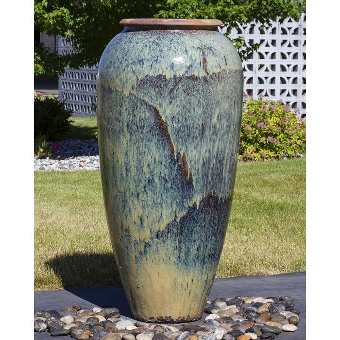 Tuscany FNT50495 Ceramic Triple Vase Complete Fountain Kit Vase Fountain Blue Thumb 