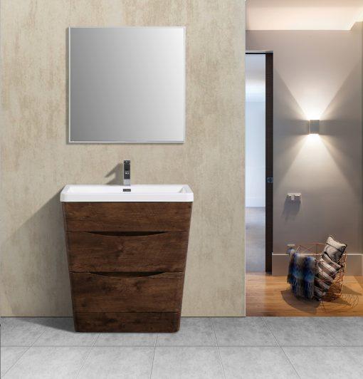 Eviva Victoria 32″ Modern Bathroom Vanity with White Integrated Acrylic Sink Vanity Eviva